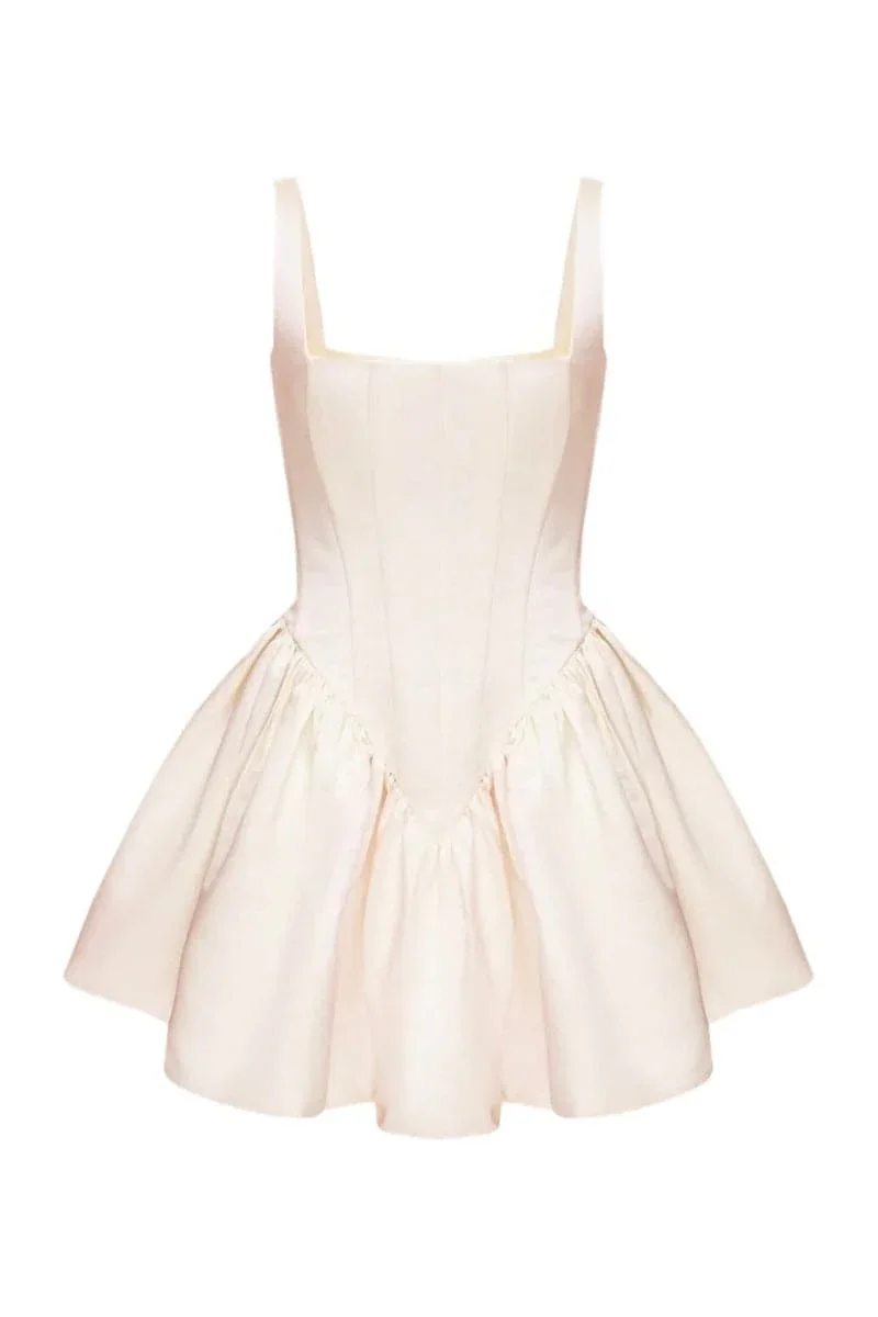 LOLITA BEIGE MINI DRESS