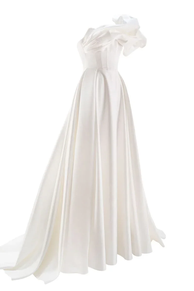 CULT MIA X MONETRE ASYMMETRICAL FLOUNCE FULL SKIRT GOWN - 3