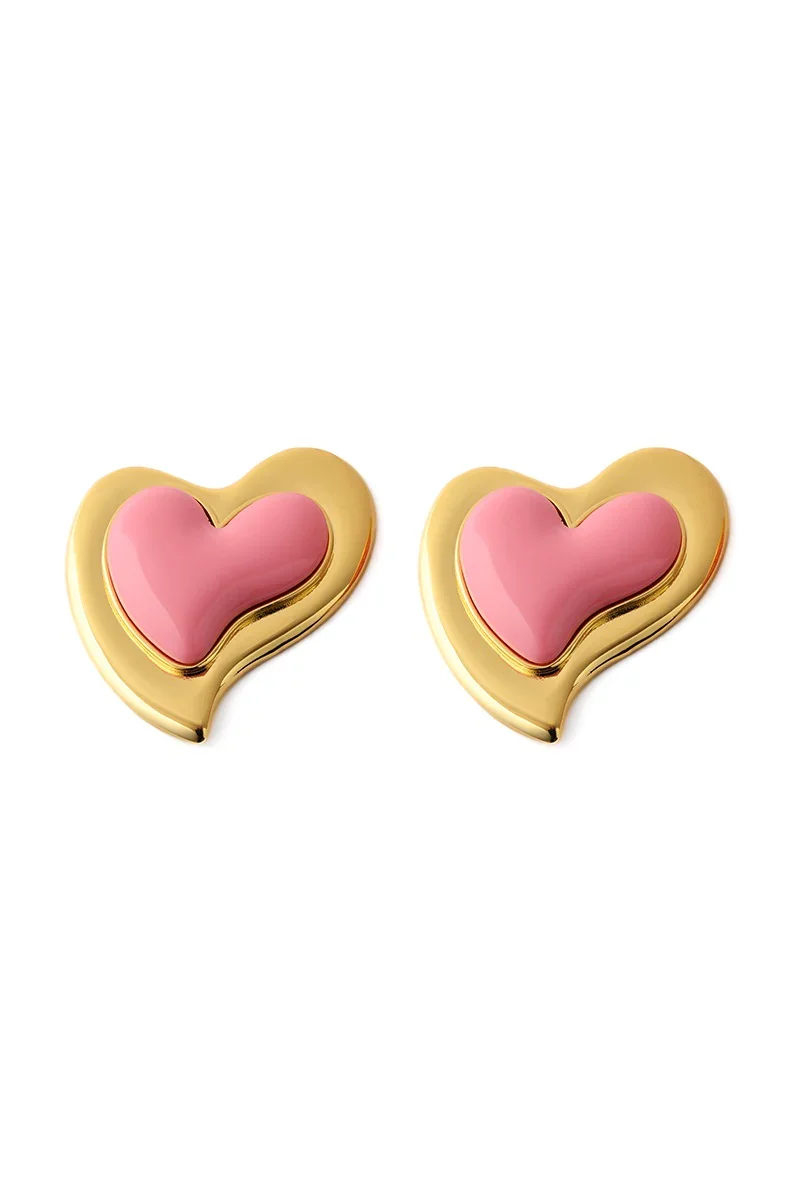 HEARTFELT PINK EARRINGS