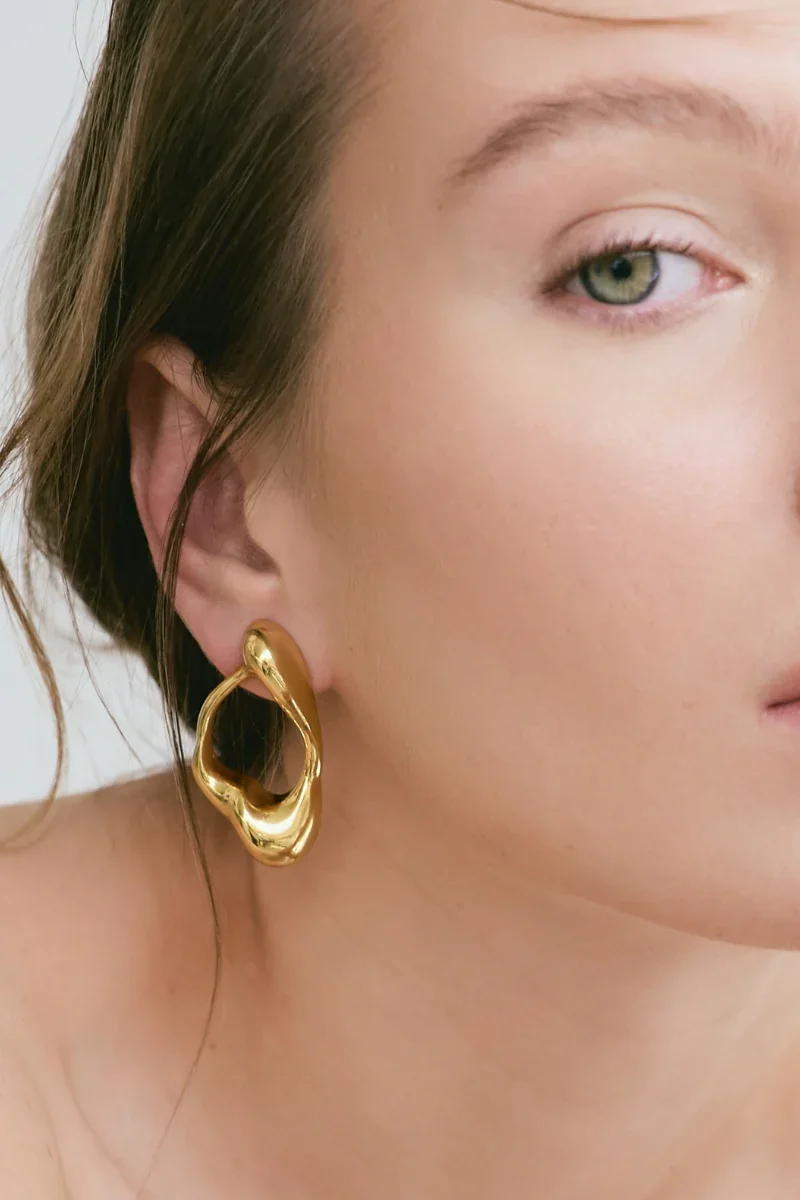 RENASER EARRINGS IN GOLD - 3