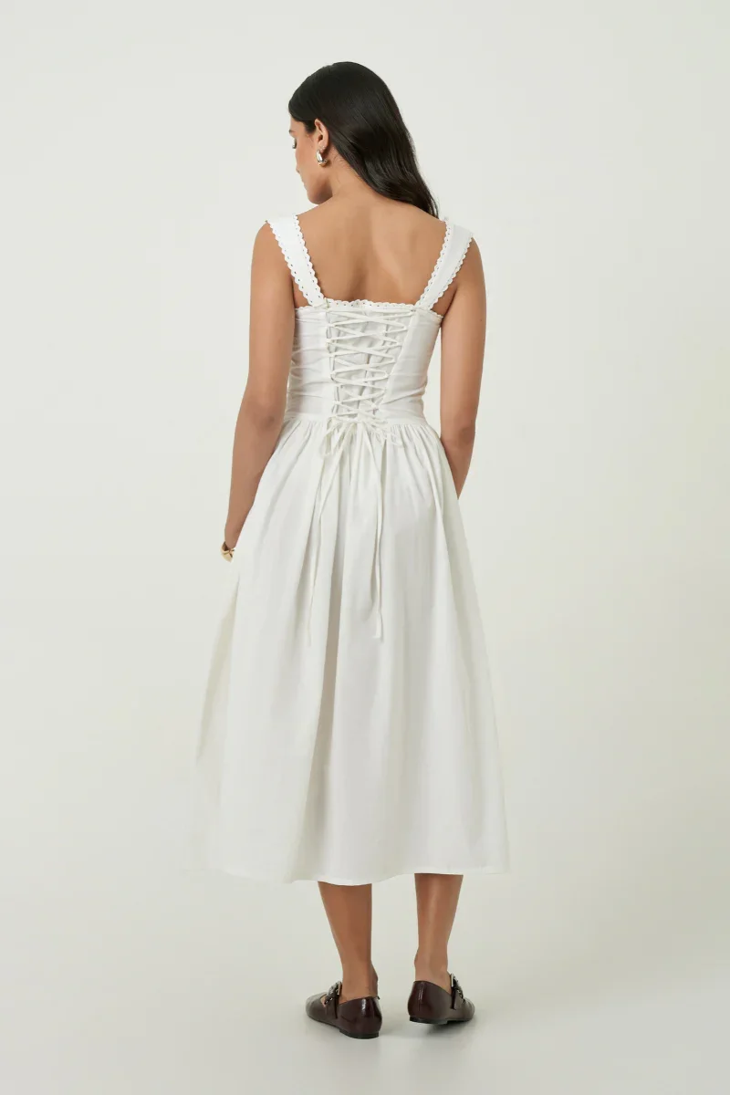 LUNA MIDI DRESS IN WHITE - 3