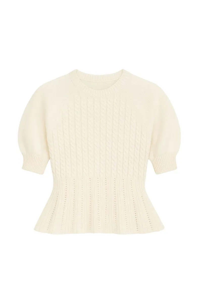 ELLA KNIT SWEATER IN IVORY