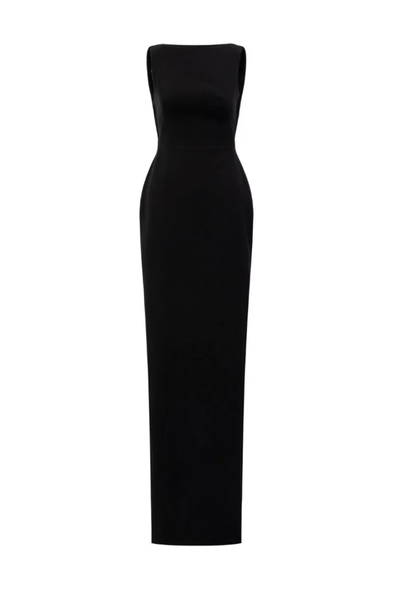 MARYAMIA CREPE DRESS IN BLACK