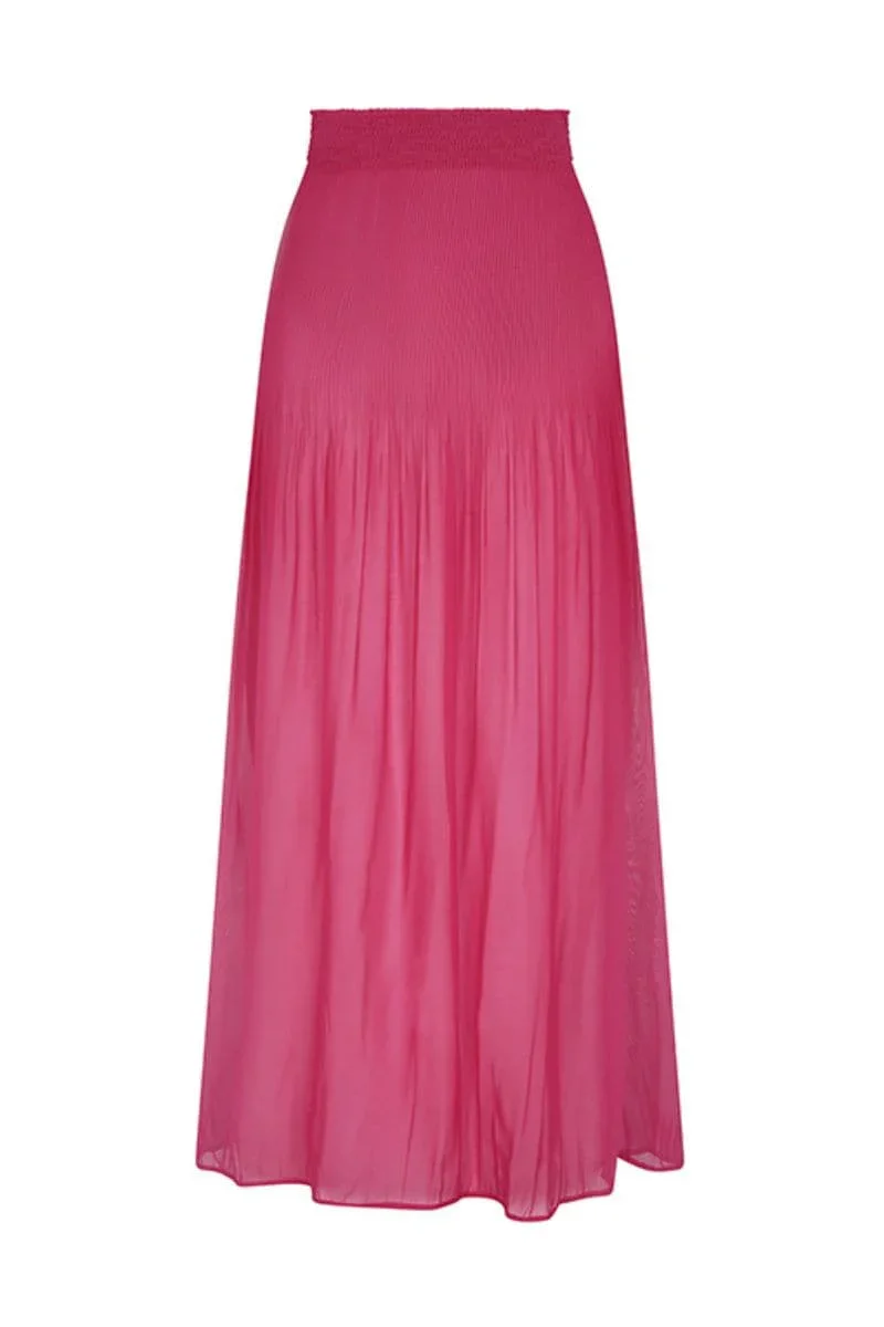FUCHSIA MAXI SKIRT