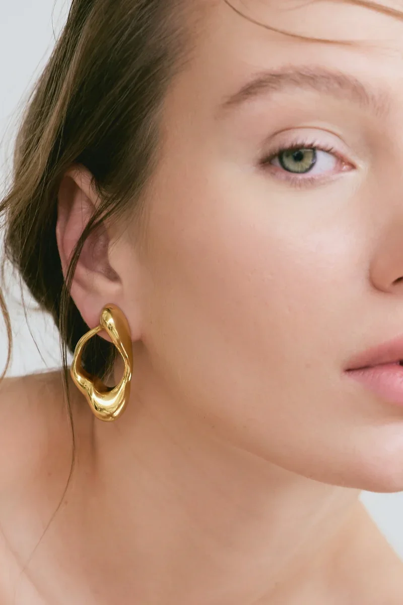 RENASER EARRINGS IN GOLD - 2