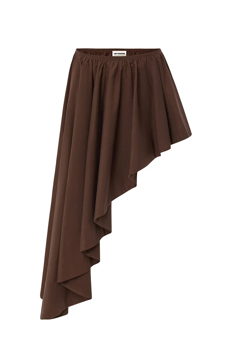MODULAR SKIRT IN BROWN