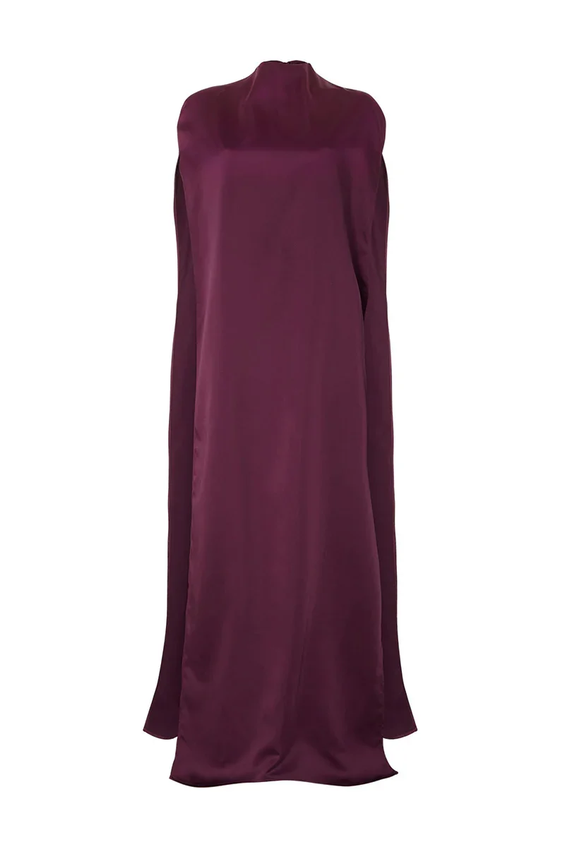 OBSCURA CAPE IN AUBERGINE