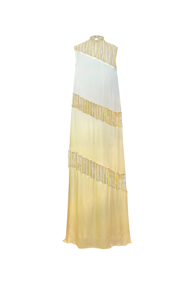 THE SUSPENDED SEQUINS ASYMMETRIC DRESS - 4