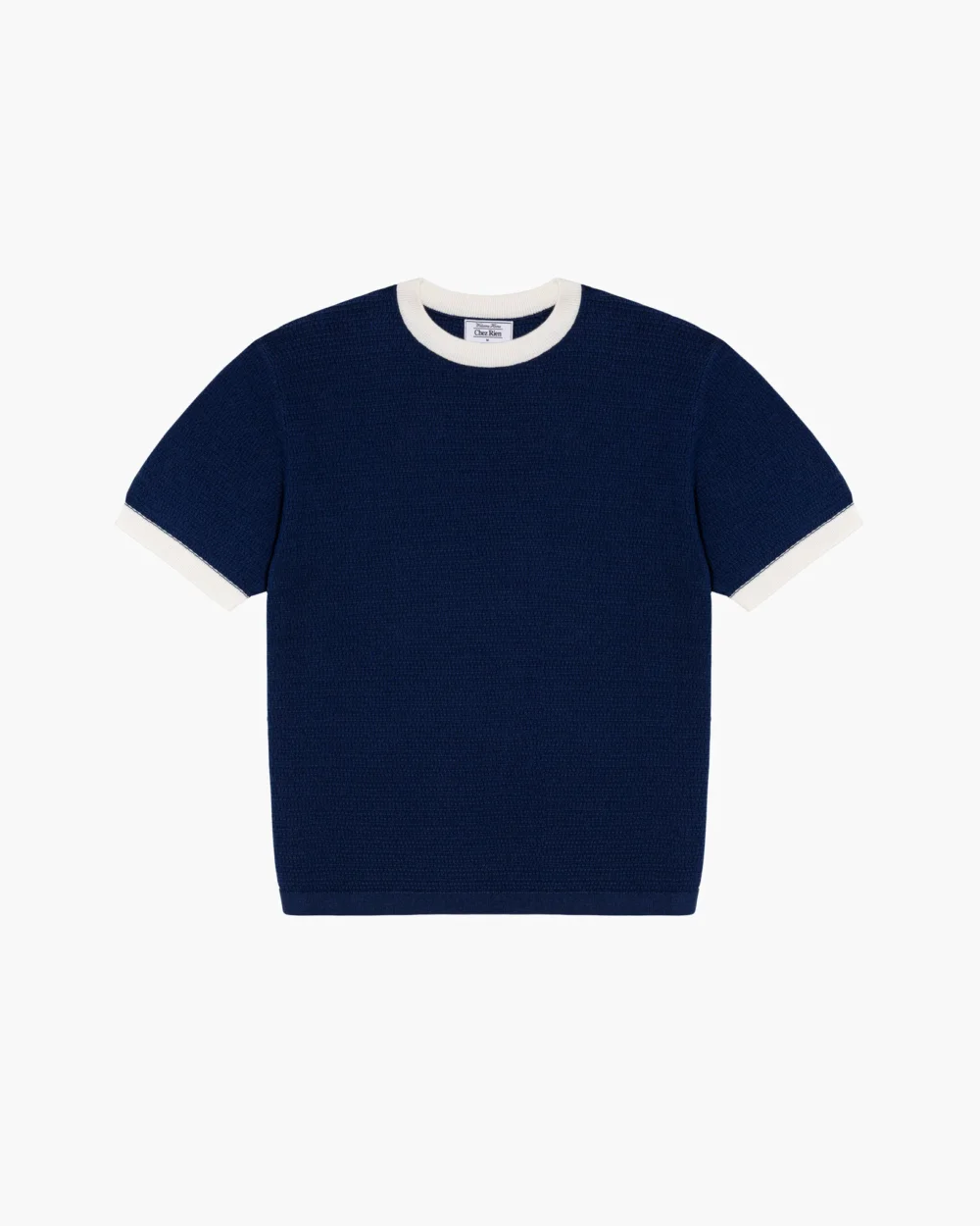 Textured Knit Ringer Tee