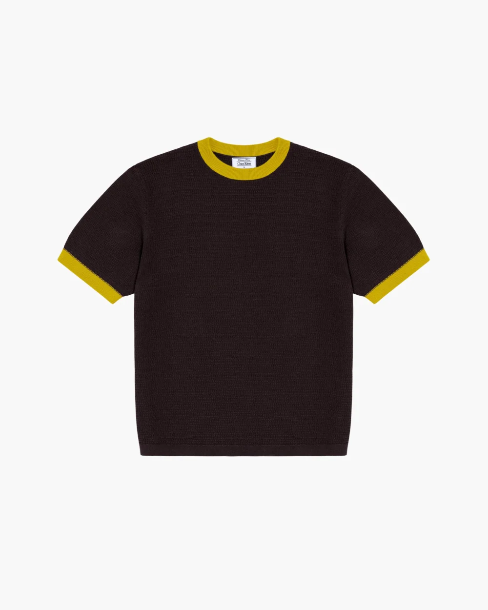 Textured Knit Ringer Tee