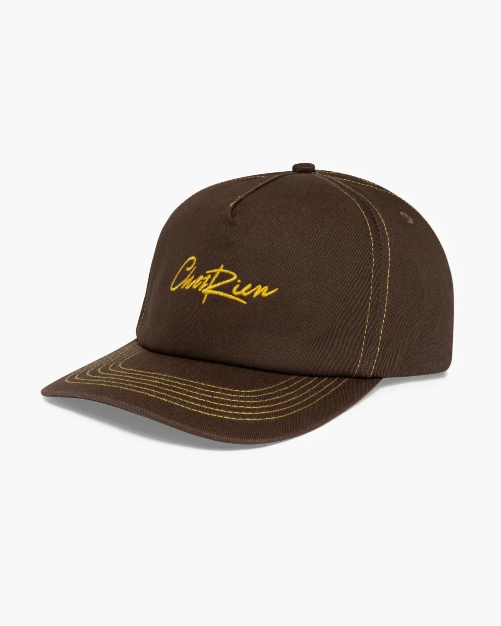 Contrast Stitch Script Cap