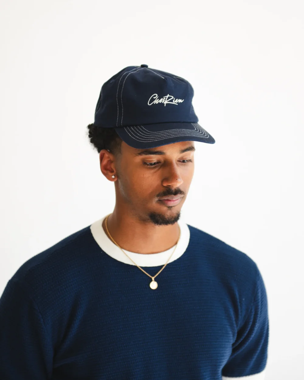Contrast Stitch Script Cap - 2