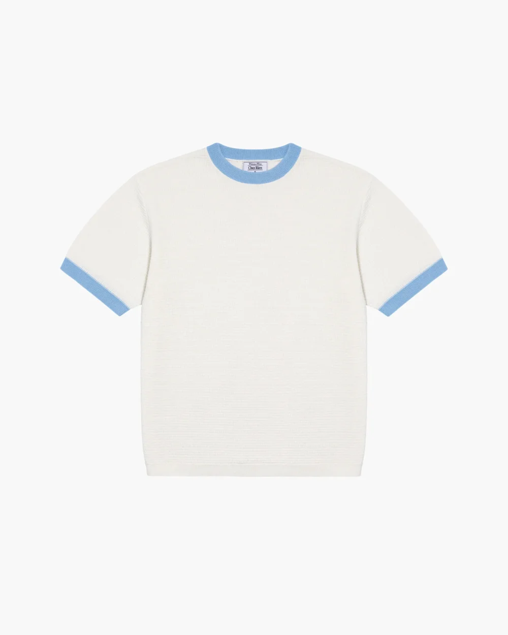 Textured Knit Ringer Tee