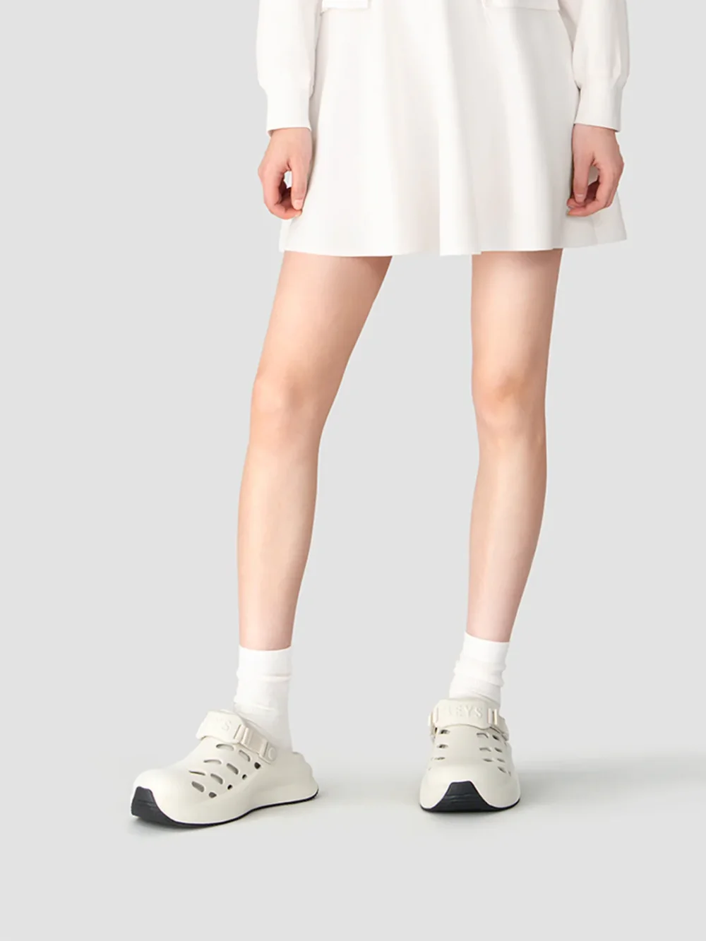 BEYS | Capsule Clog Mules Thick Sole Shoes-White - 2