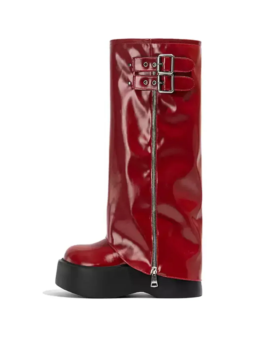 OLDMEOW | Chunky Heel Knee-High Boots