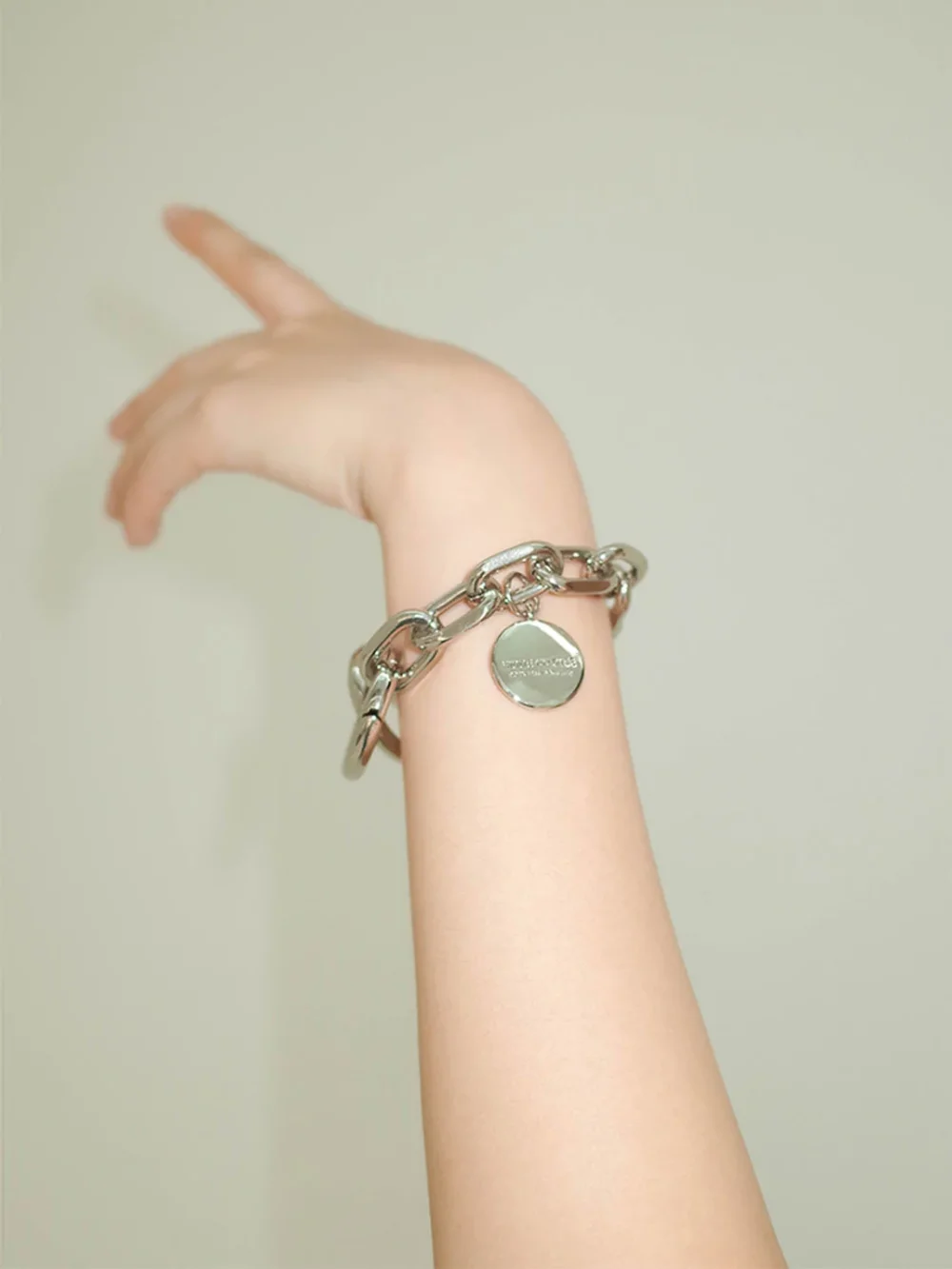 HIDDENNOTES | Silver Punk Chain Bracelet (7.08 inches)