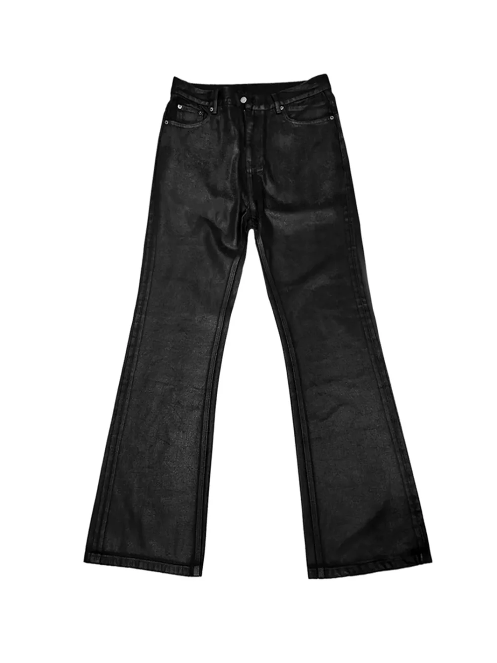 WANNA LAB | Waxed Flared Straight-Leg Coated Jeans