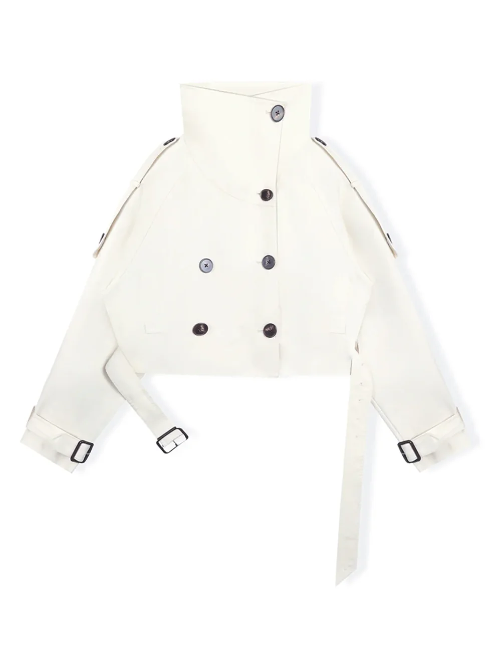 DeleteEX | Stand-up Collar Double-Breasted Short Jacket