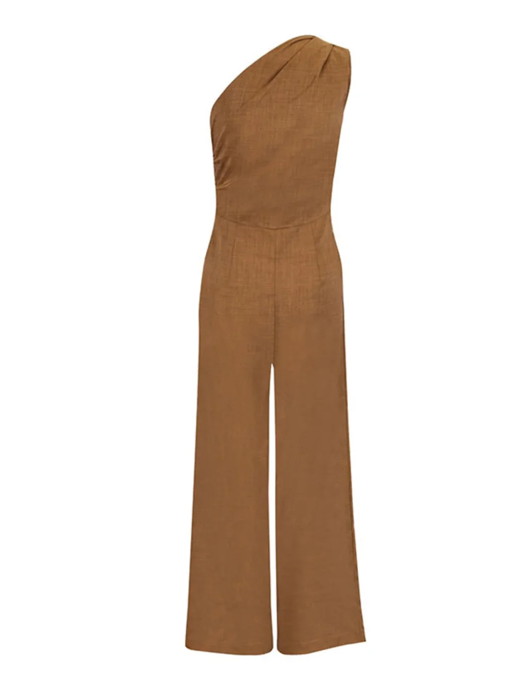 One-Shoulder Wide Leg Jumpsuit - 3