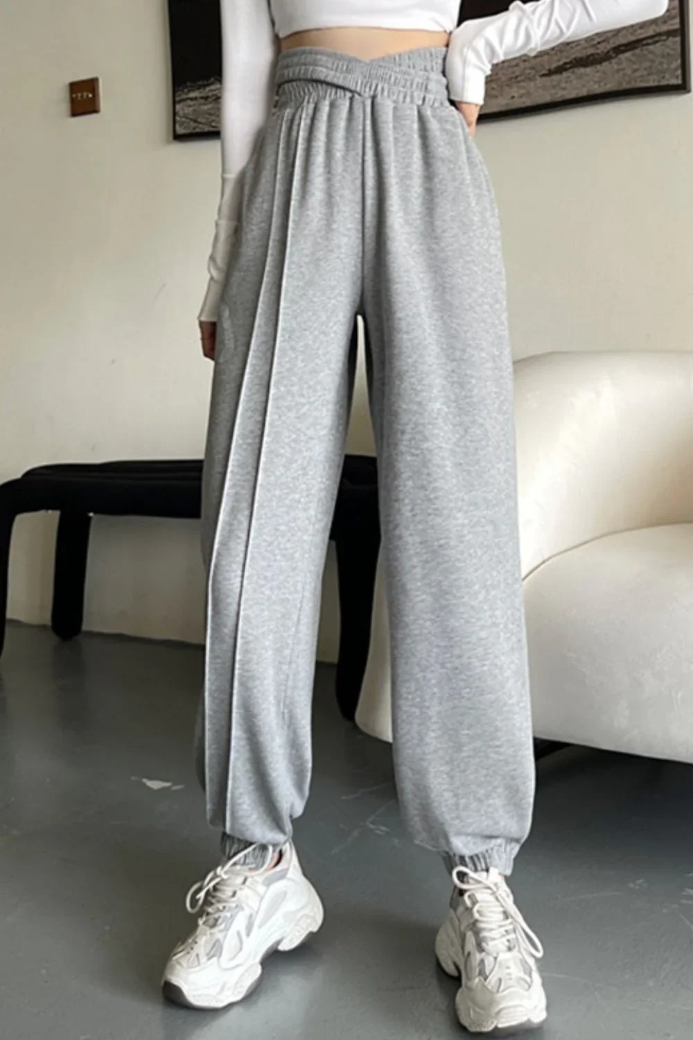 Crisscross Long Sweatpants - 2
