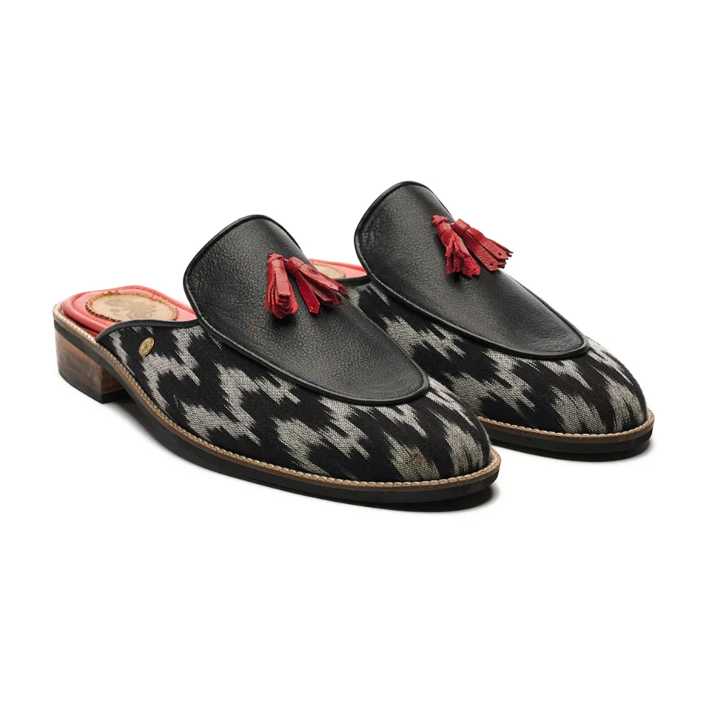 Ikat Mules Men – Coal