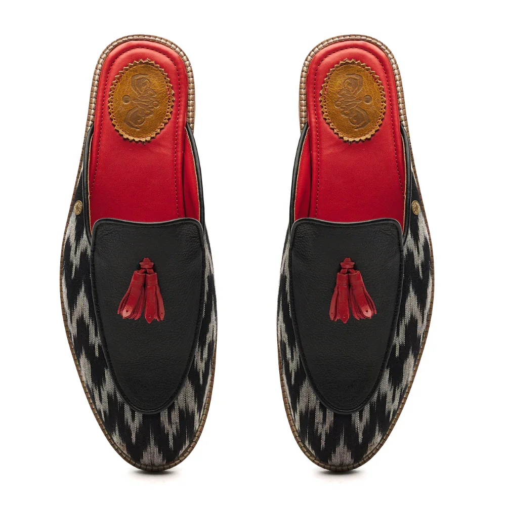 Ikat Mules Men – Coal - 2