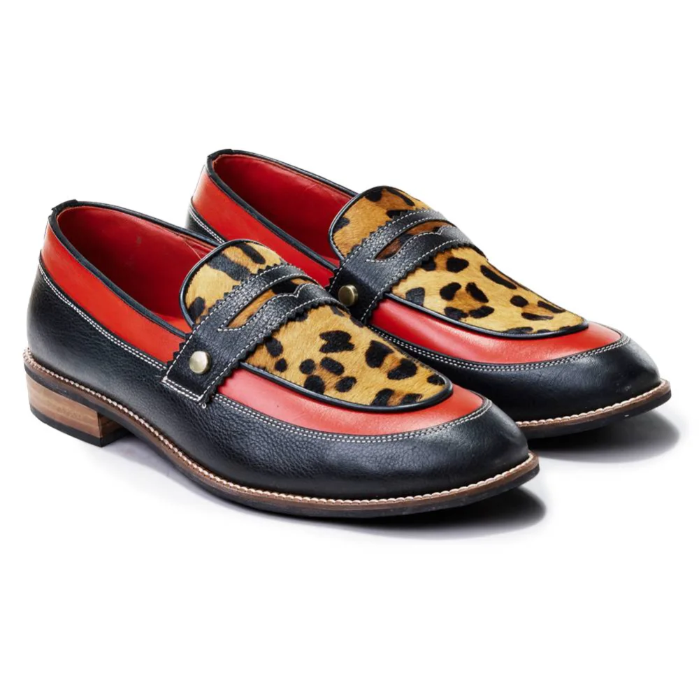 Leopard Loafers Men