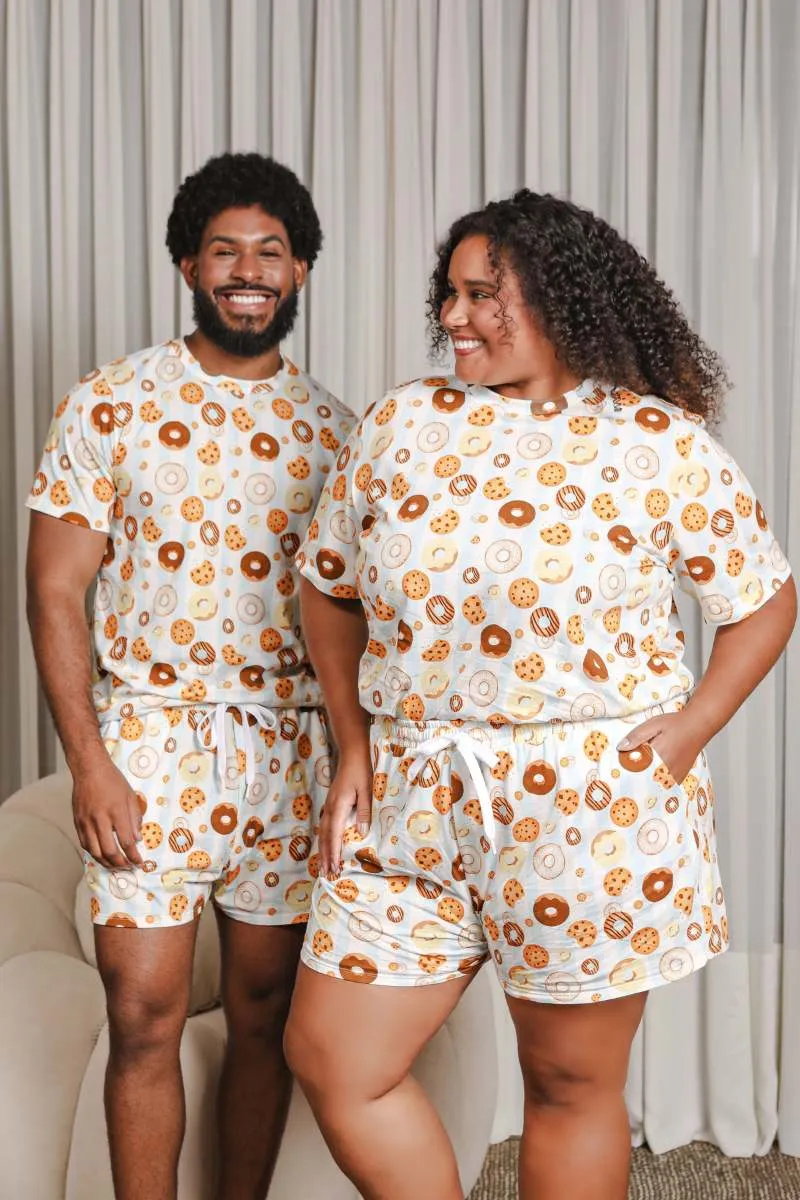 Short Pijama Estampa Cookies E Donuts