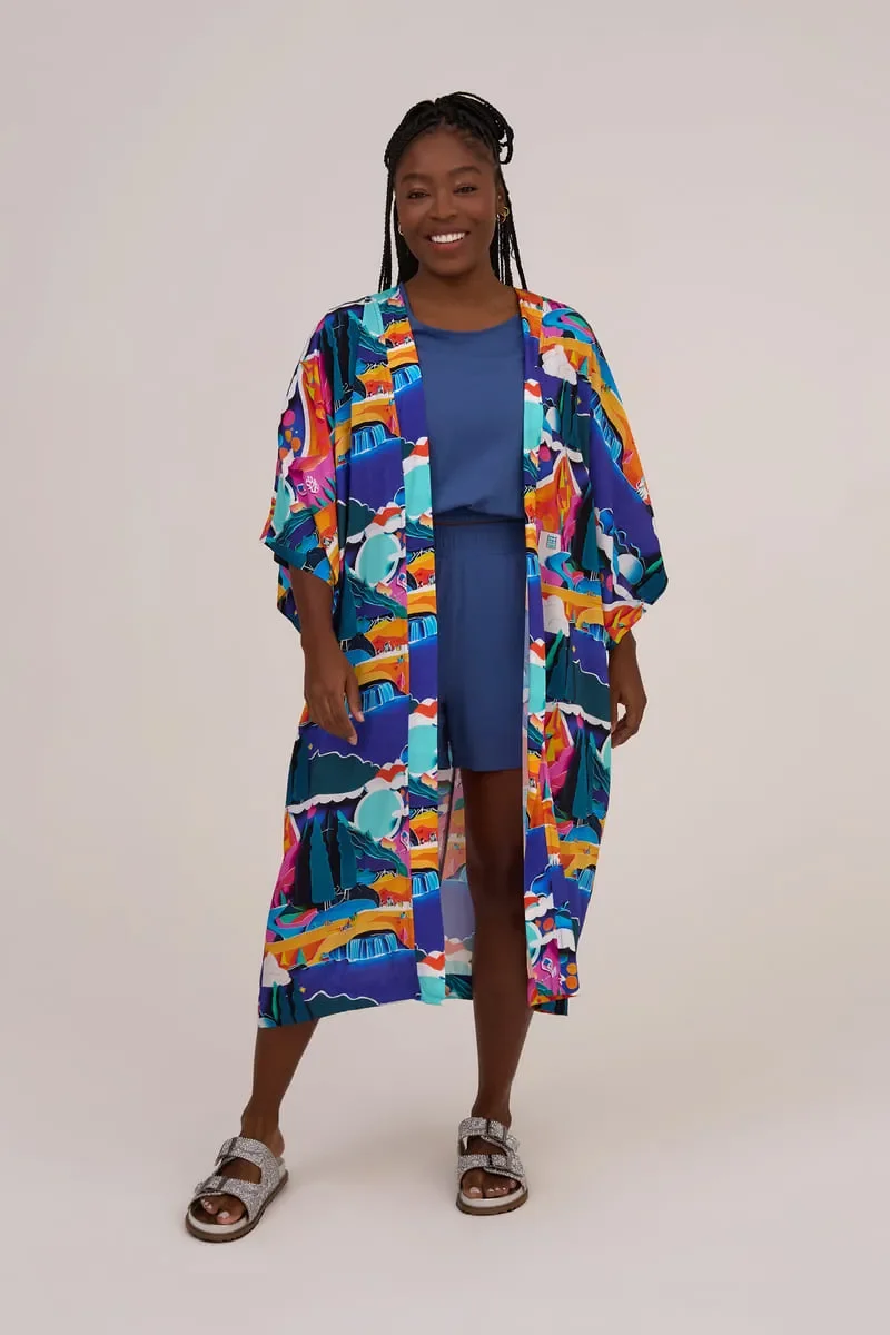 Kimono Midi Estampa Digitopia