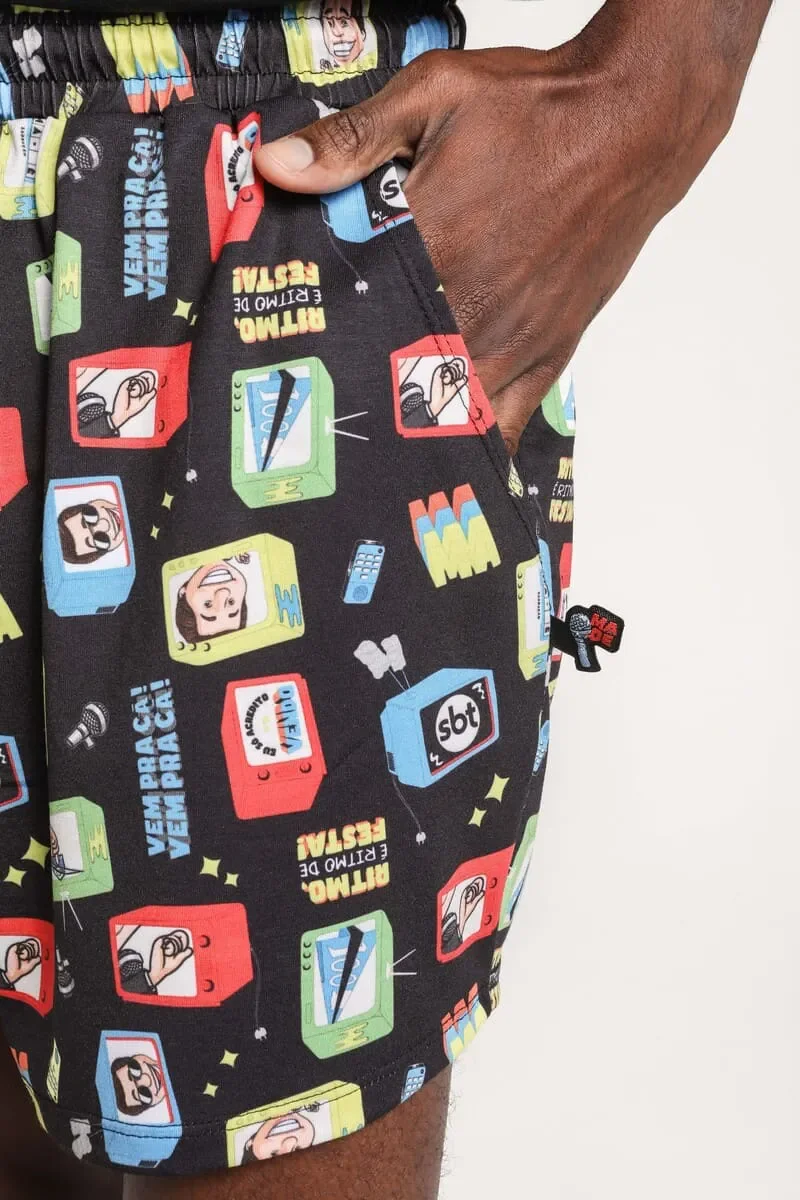 Short Pijama Runner Unissex Estampa Silvinho TV