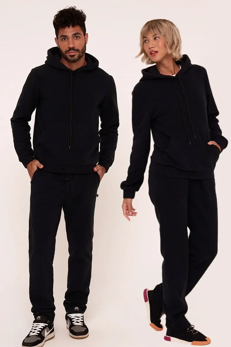 Calça Jogger Unissex Soft Básico Preta
