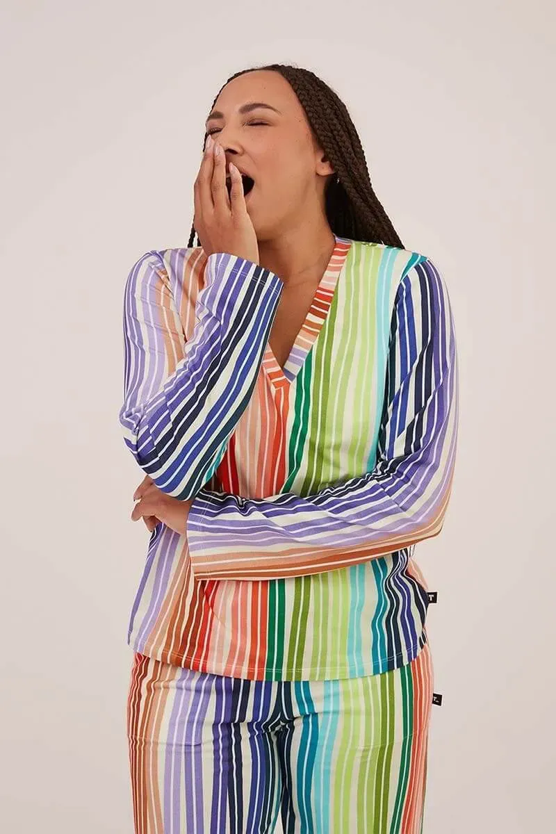 Blusa Manga Longa Pijama Estampa Prisma - 2