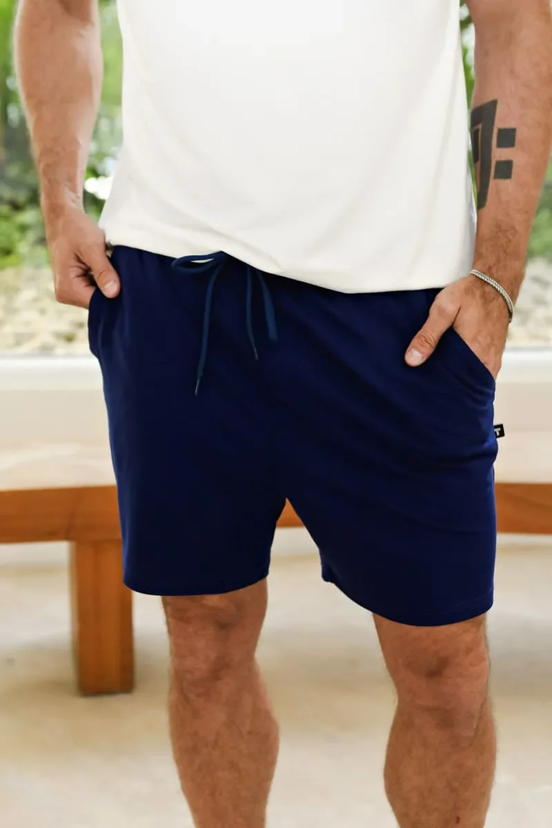 Short Masculino Moletom Azul Eclipse