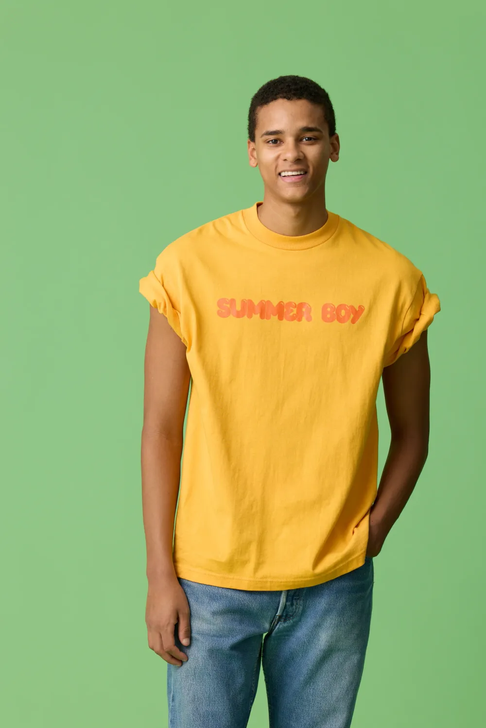 [受注生産・9月末から発送予定] P-City TEE / YELLOW (SUMMER BOY)