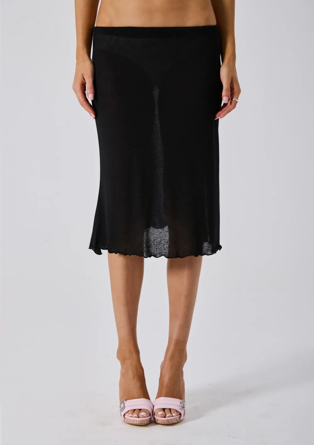 JOLIE MIDI SKIRT - BLACK