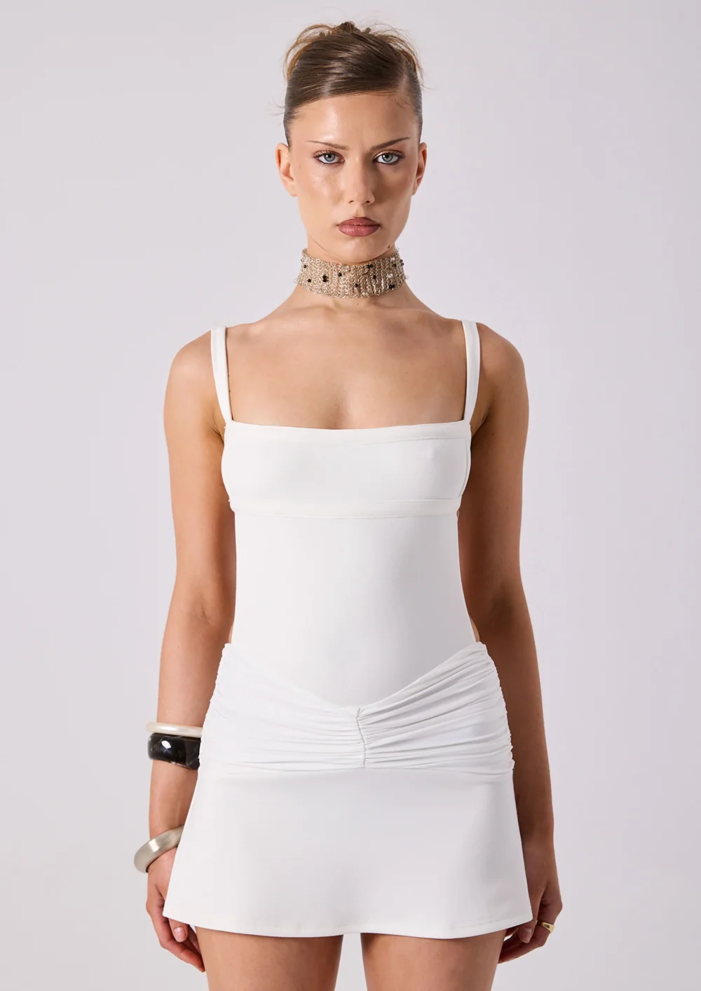 CLEO MINI DRESS - WHITE