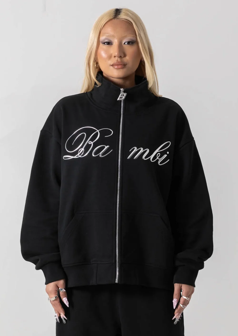SPEARS ZIP JACKET - BLACK