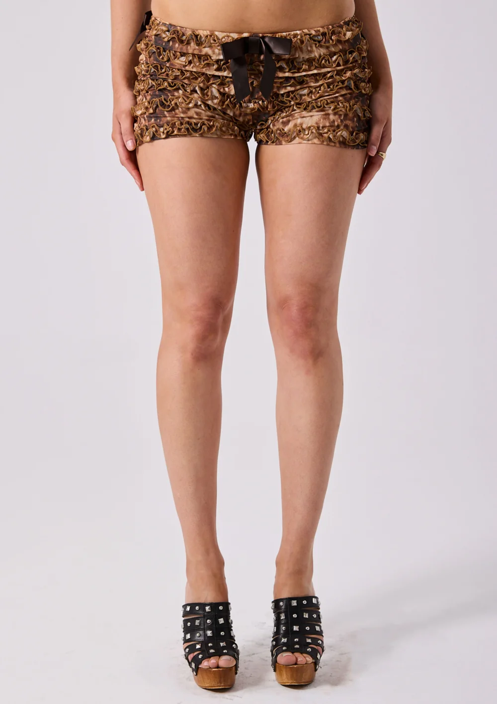 AMELIA RUFFLE SHORT - CHEETAH