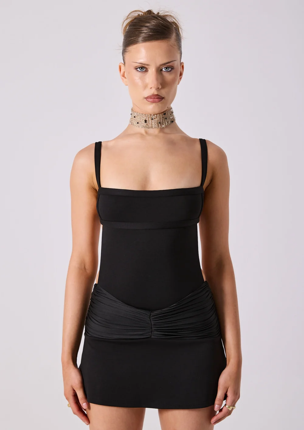 CLEO MINI DRESS - BLACK