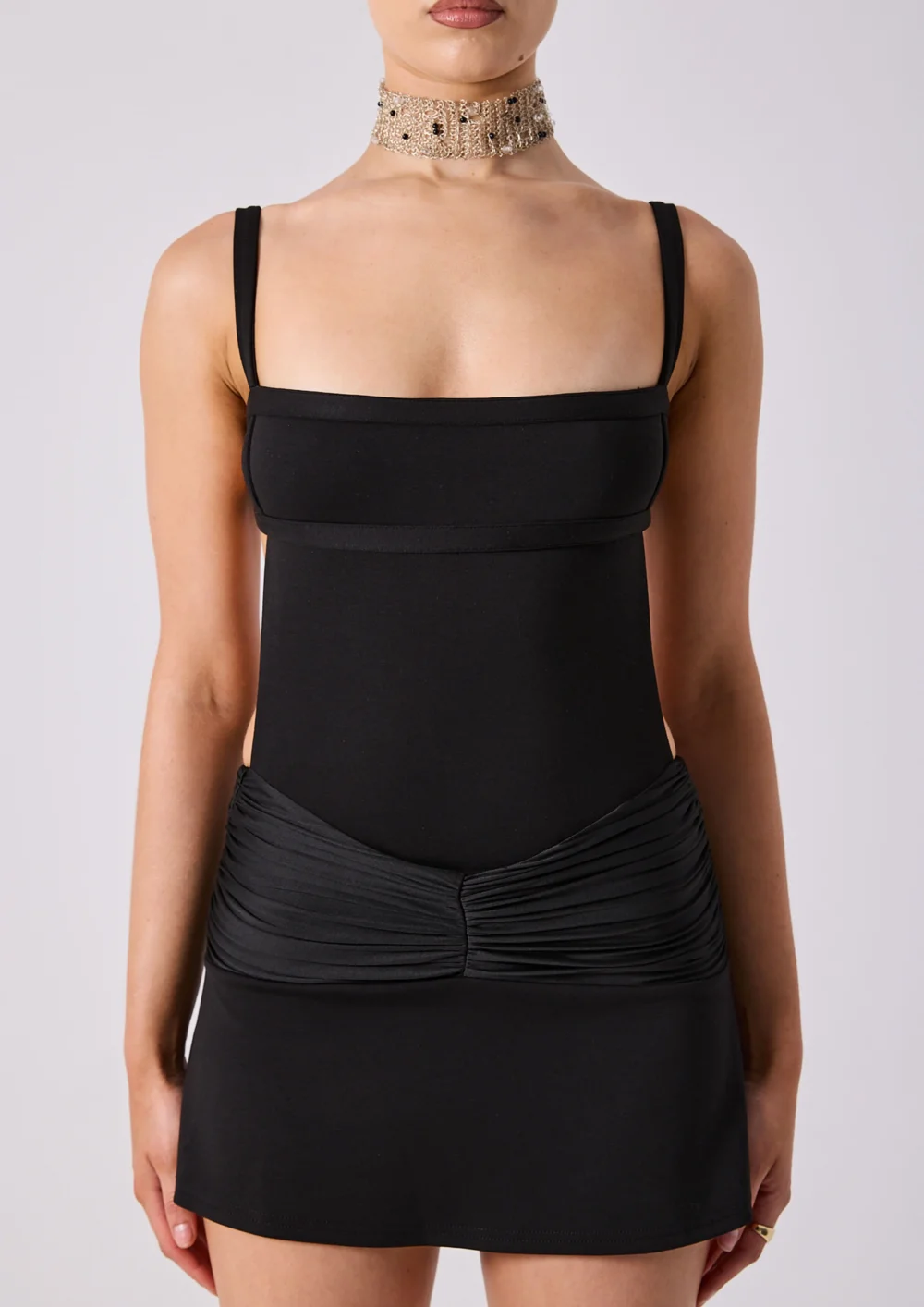 CLEO MINI DRESS - BLACK - 4