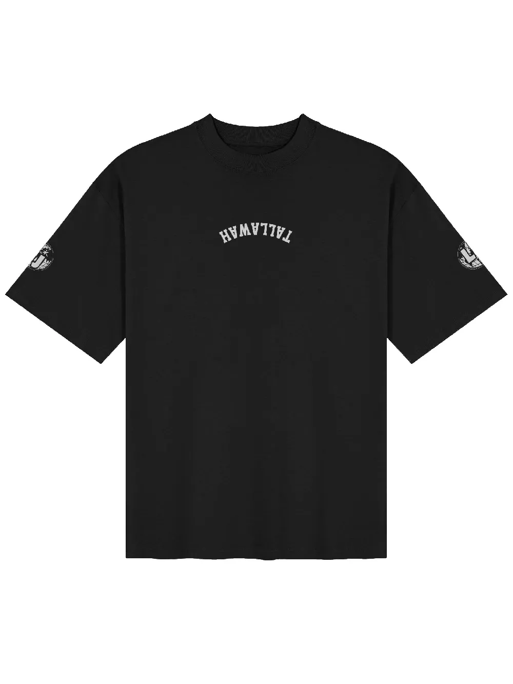"likkle but TALLAWAH" Unisex Oversized T-Shirt in Black