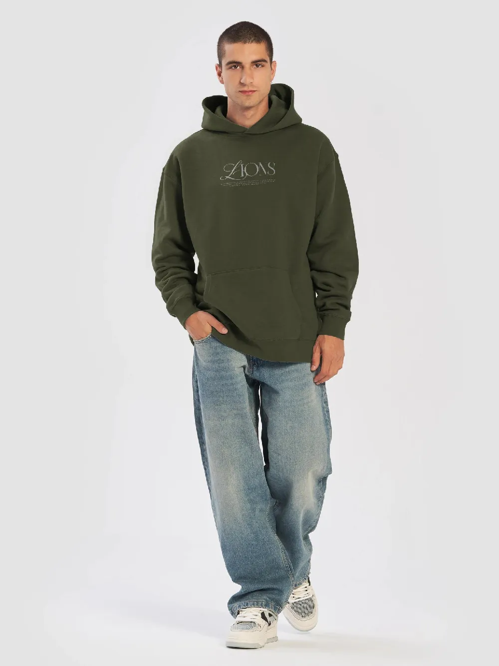 "One Step Forward" Premium Oversized Hoodie in Cypress - 5