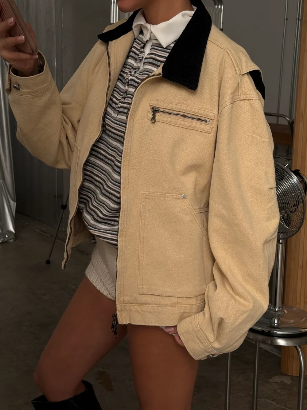 Canvas Workwear Jacket Sand - 2