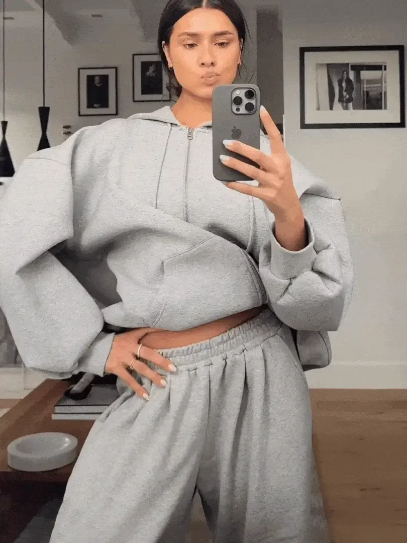 Oversized Hooded Vest Grey