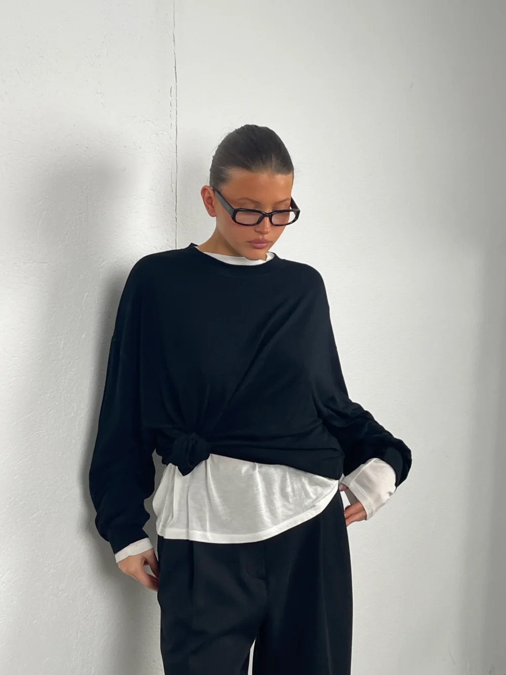 Basic Long Sleeve Tee Black - 3