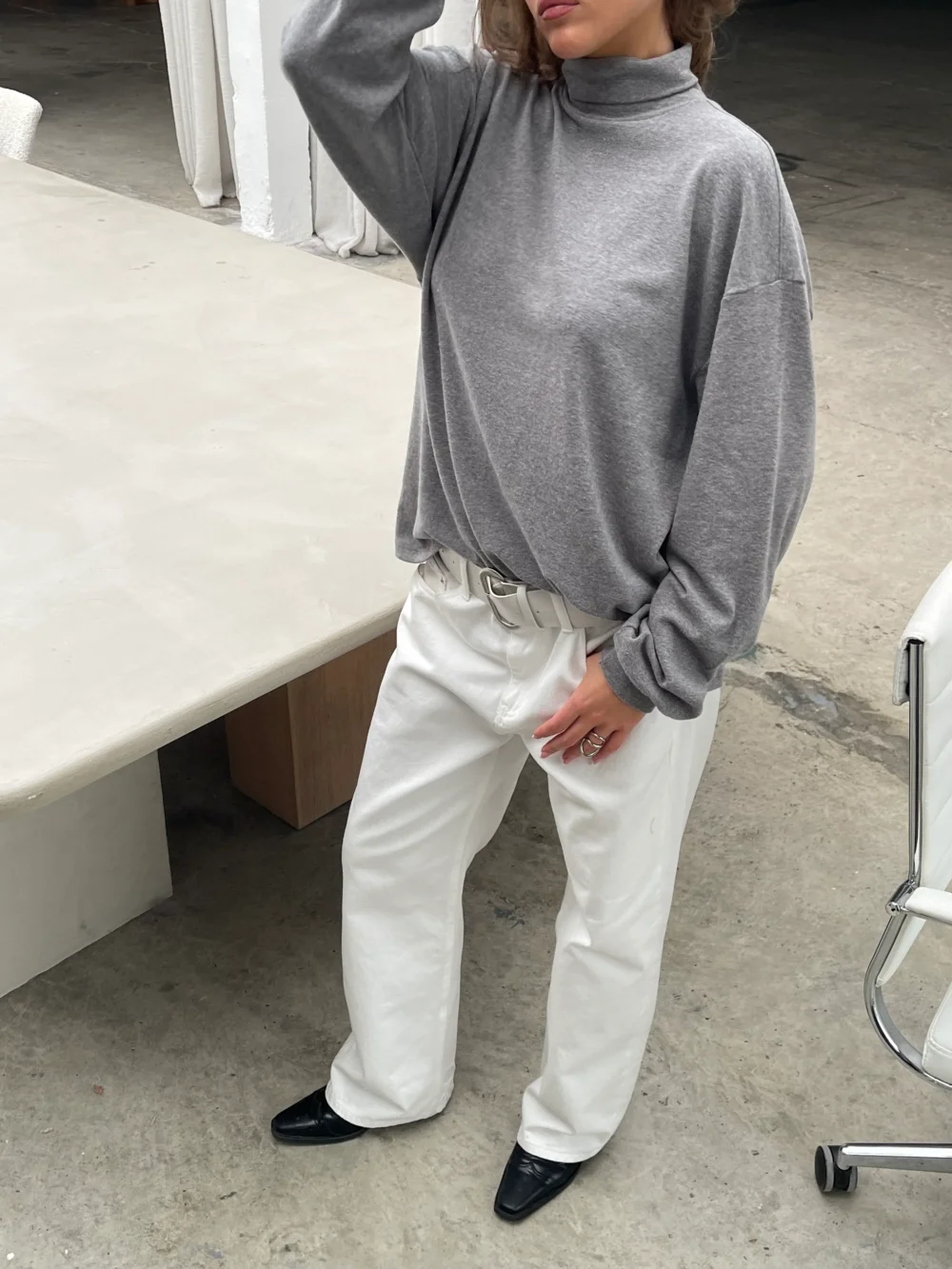 Turtleneck Longsleeve Tee Grey - 2