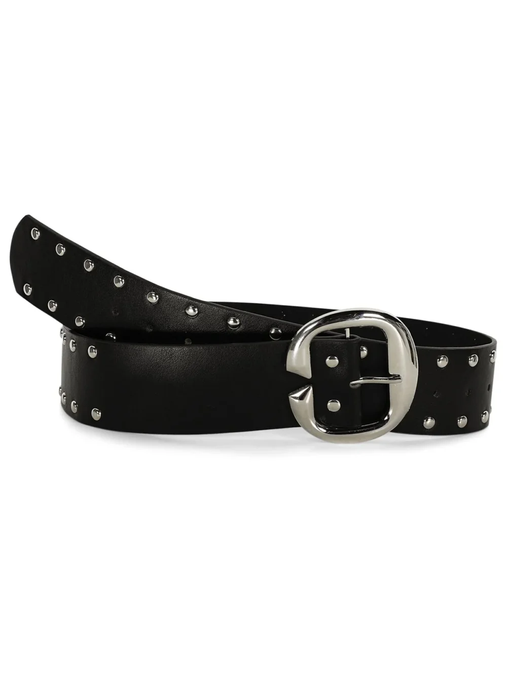 Wide Studded Belt Black