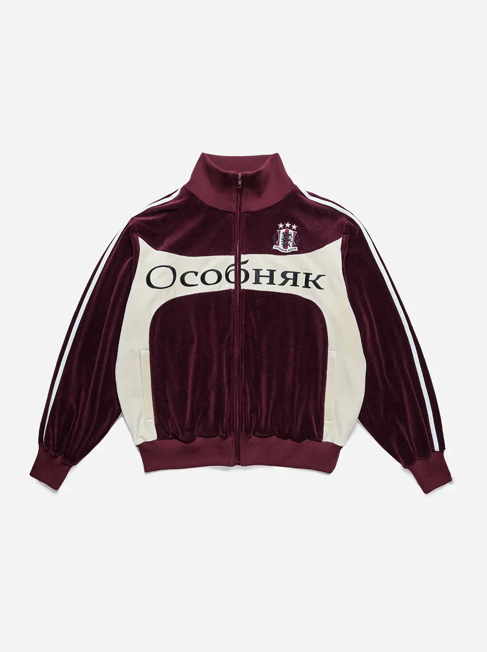 OCOBHRK VELVET JACKET - BORDEAUX
