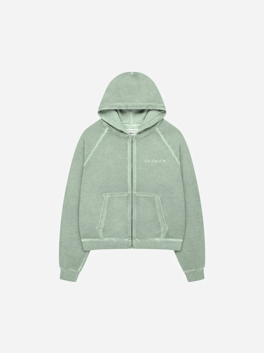 WASHED ZIP-UP - MUTE GREEN