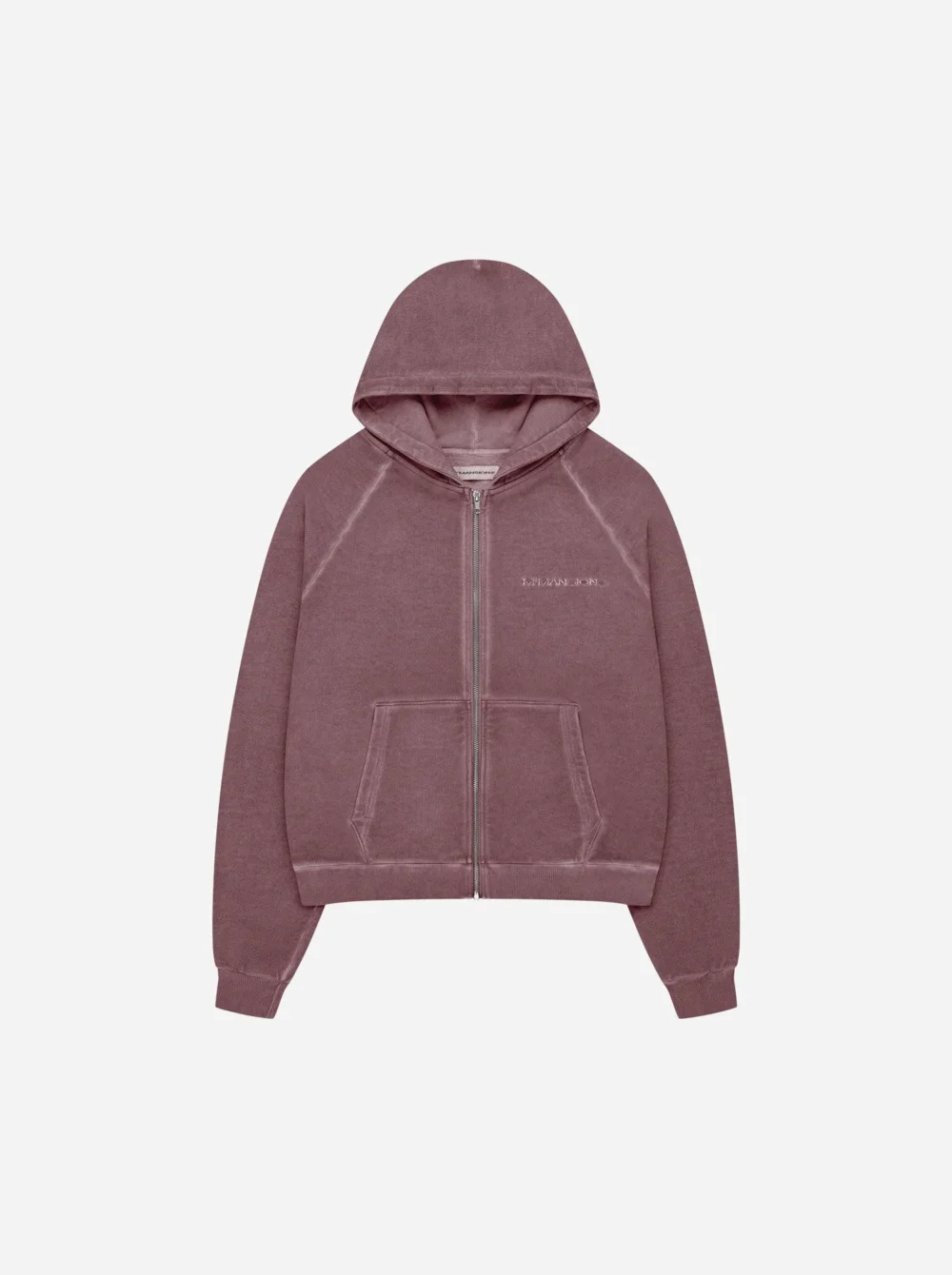 WASHED ZIP-UP - ROYAL RED